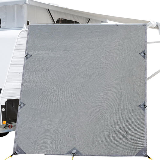 Caravan Privacy Screen Roll Out Awning 2.1x1.8M Sun Shade Pop Top End Wall Grey