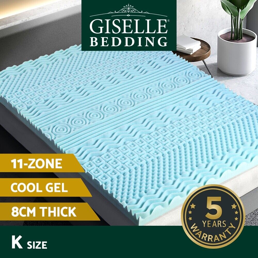 Giselle Bedding 11-zone Memory Foam Mattress Topper 8cm - King