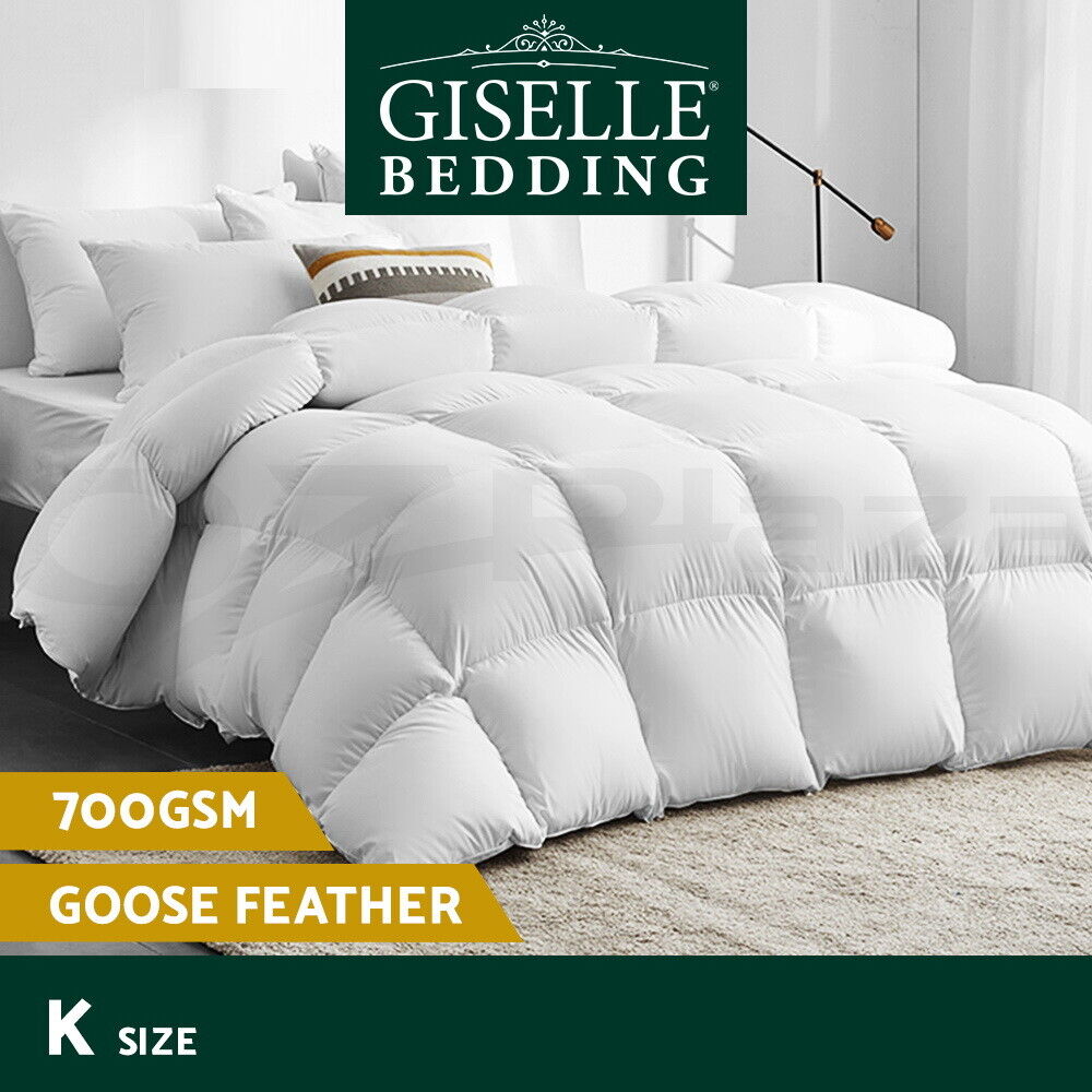 Giselle Bedding King Size 700GSM Goose Down Feather Quilt