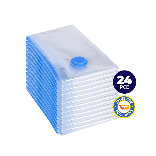 Home Master 24PCE Vacuum Storage Bags X-Large Re-Usable 110 x 100cm