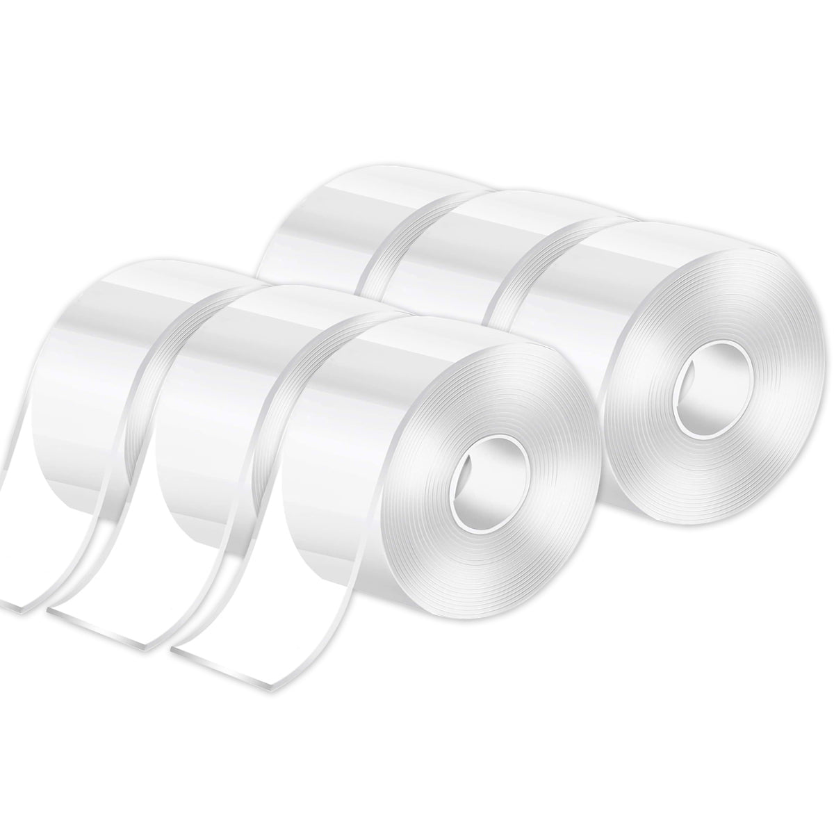 Handy Hardware 12PCE Double Sided Clear Tape Water Heat & Tear Resistant 5m