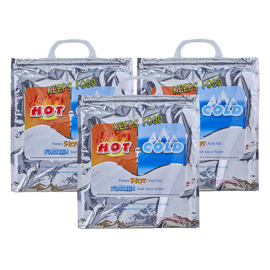 Home Master 24PCE Thermal Bags Reusable Hot/Cold Snap Lock Handles 49 x 51cm