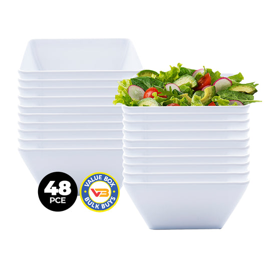 Home Master 48PCE Melamine Bowls Square Lightweight Durable Strong 15cm