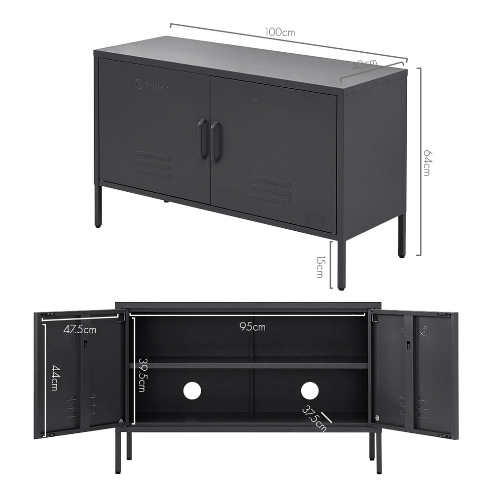 ArtissIn Buffet Sideboard Metal Cabinet - BASE Black