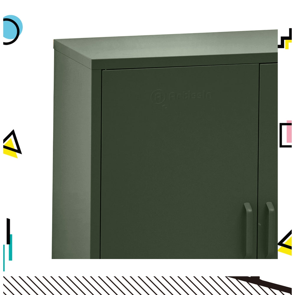 ArtissIn Buffet Sideboard Locker Metal Storage Cabinet - SWEETHEART Green