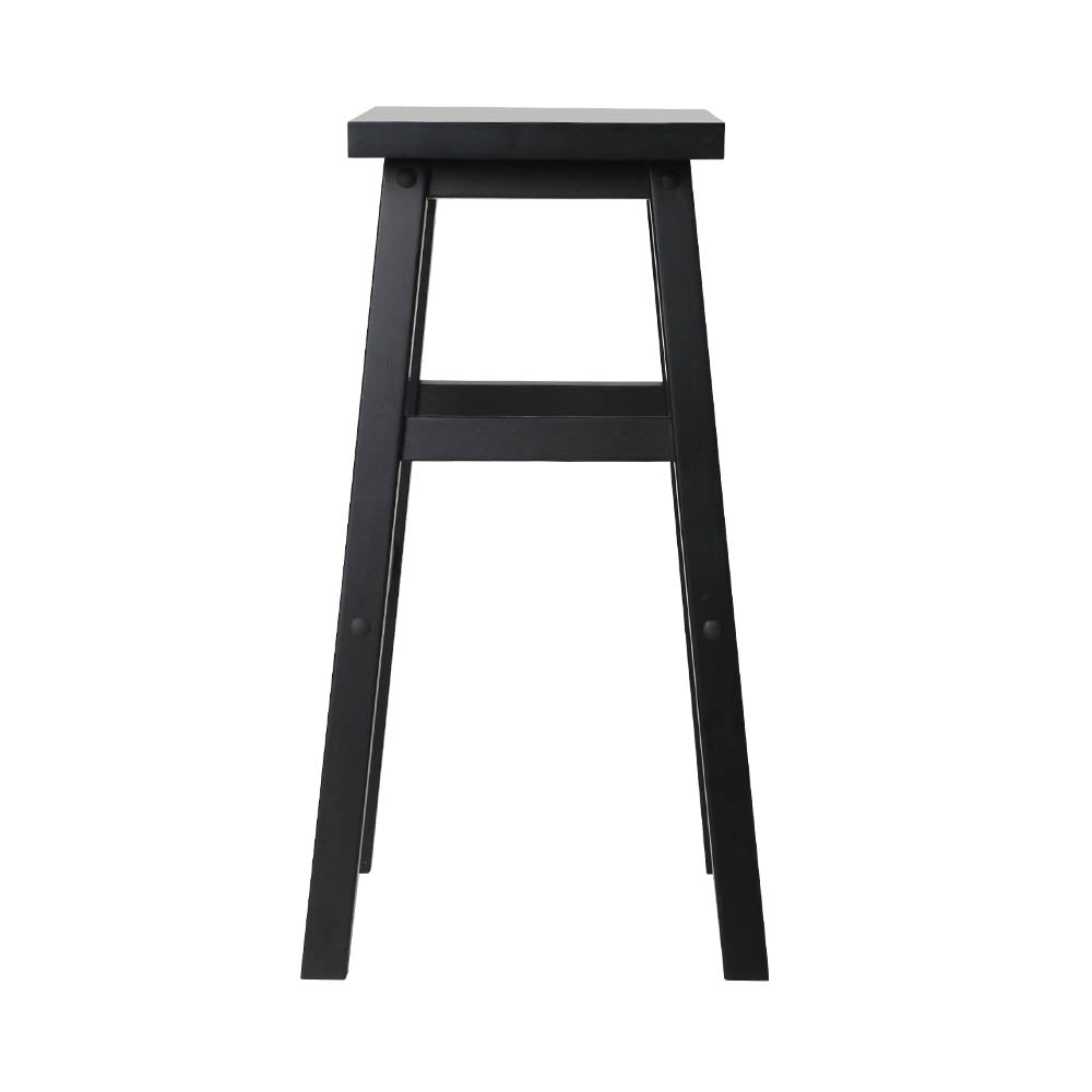 Artiss Set of 4 Beech Wood Bar Stools - Black