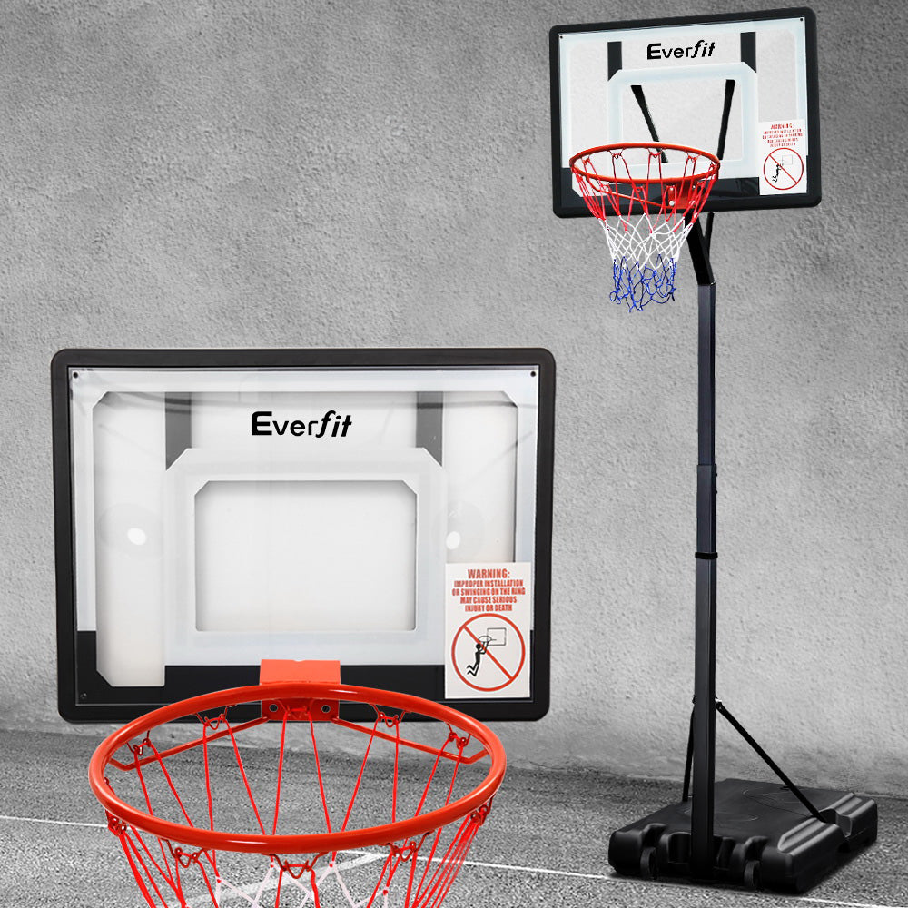 Everfit Adjustable Portable Basketball Stand Hoop System Rim