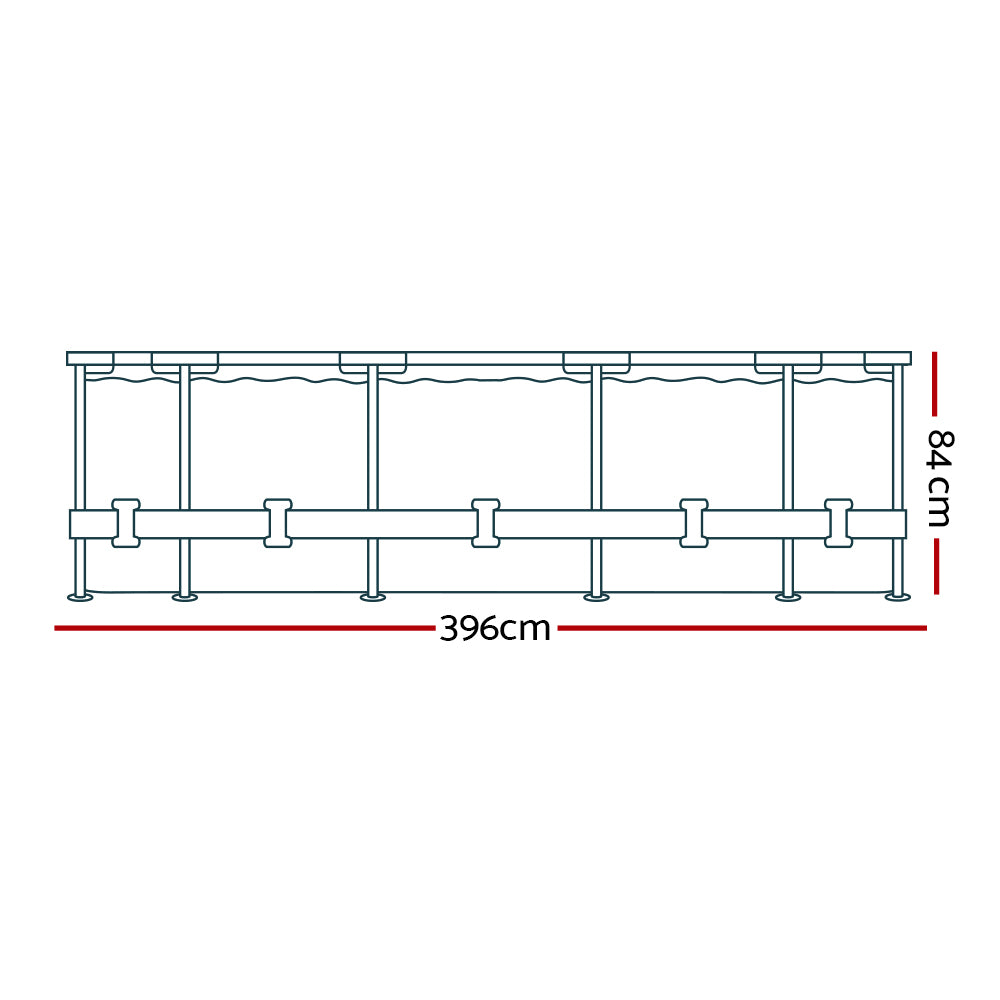 Bestway Swimming Pool Above Ground Filter Pump Steel Pro&trade; Frame Pools 3.96M