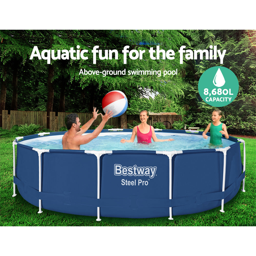 Bestway Swimming Pool Above Ground Filter Pump Steel Pro&trade; Frame Pools 3.96M