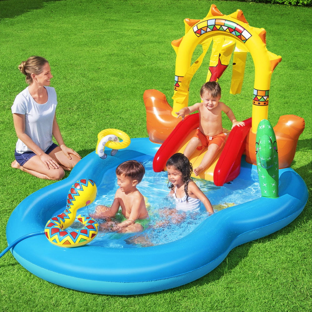 Bestway Swimming Pool Above Ground Inflatable Kids Play Wild West Pools Toy Game