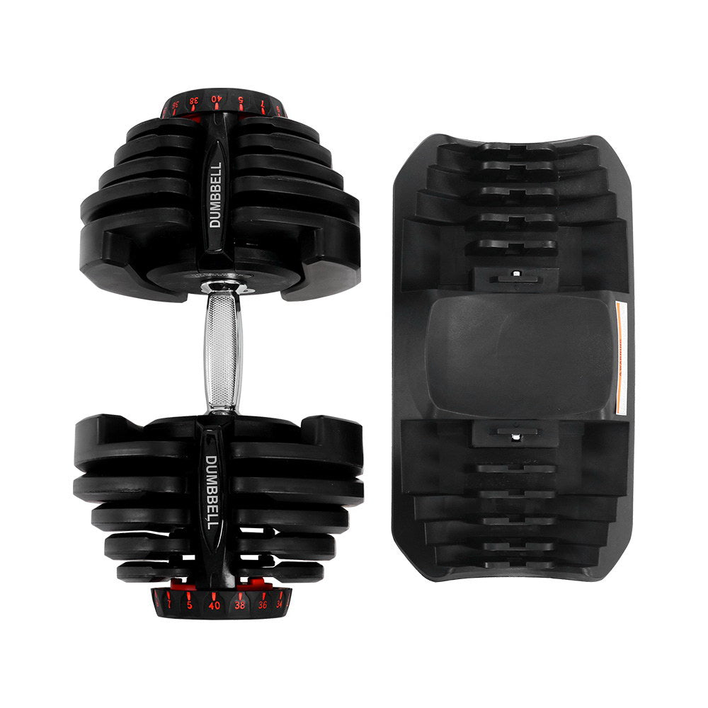 40KG Dumbbells Adjustable Dumbbell Weight Plates Home Gym Exercise