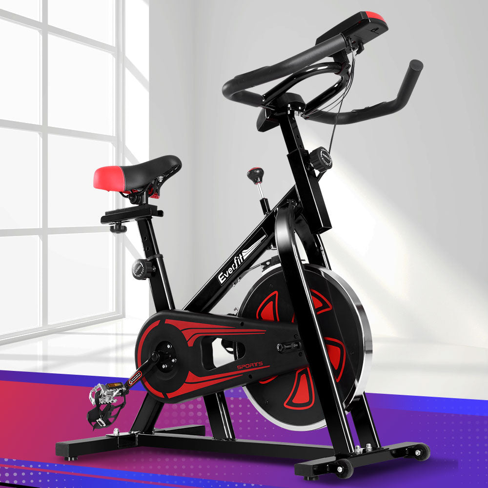 Everfit Spin Exercise Bike Cycling Fitness Commercial Home Workout Gym Equipment Black