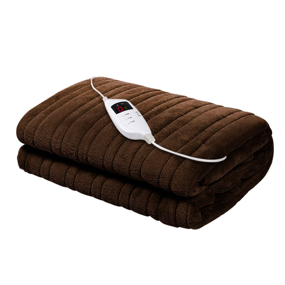 Giselle Bedding Electric Throw Blanket - Chocolate