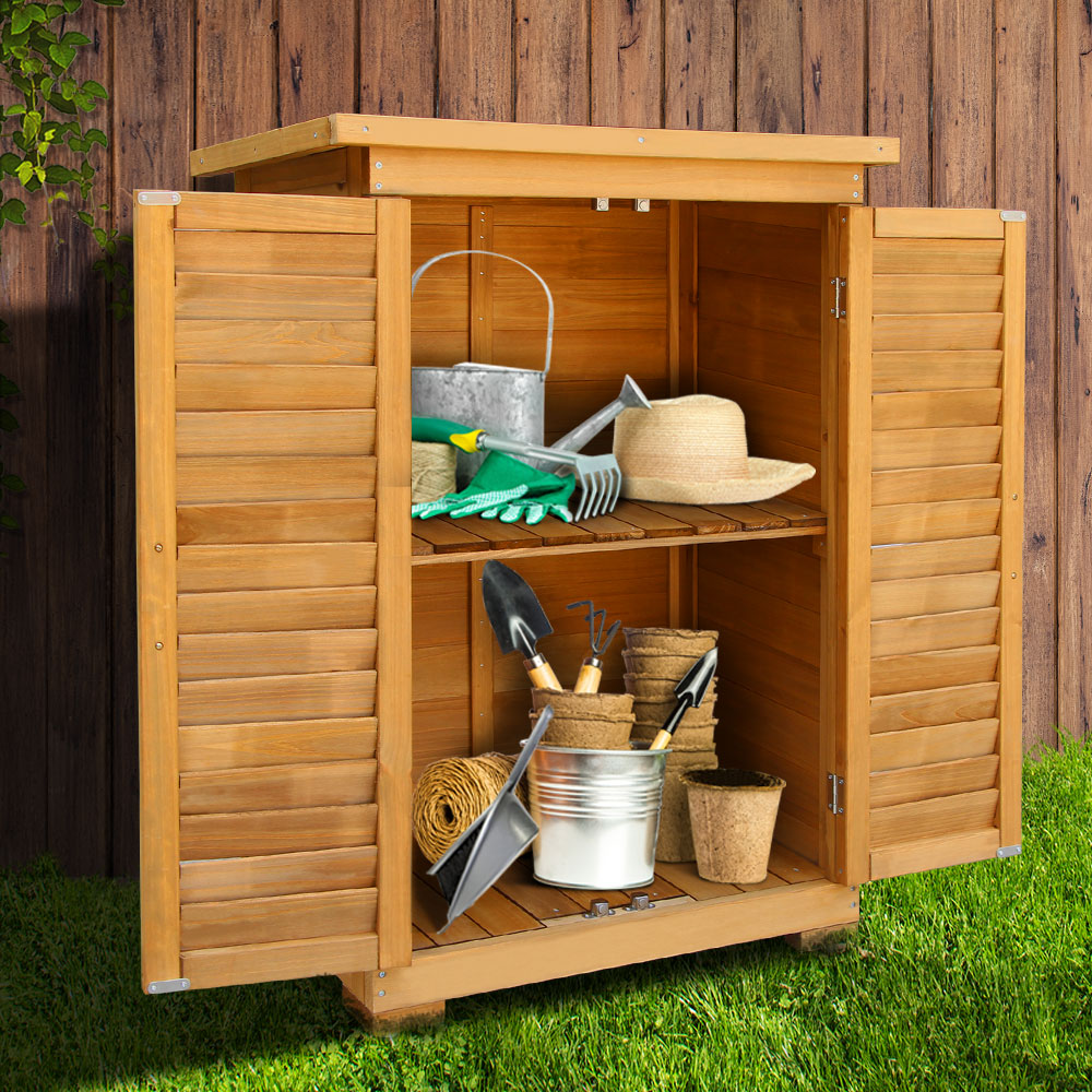 Gardeon Portable Wooden Garden Storage Cabinet