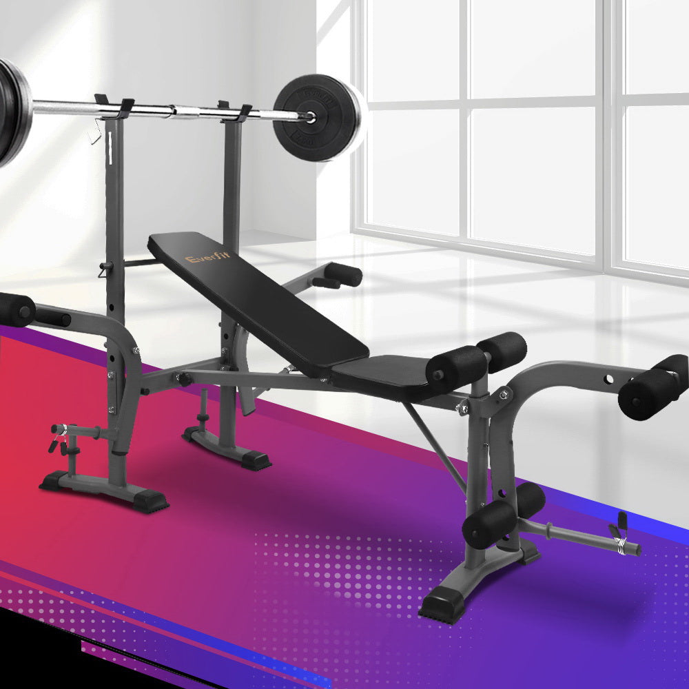 Everfit Weight Bench Adjustable Bench Press 8-In-1 Gym Equipment