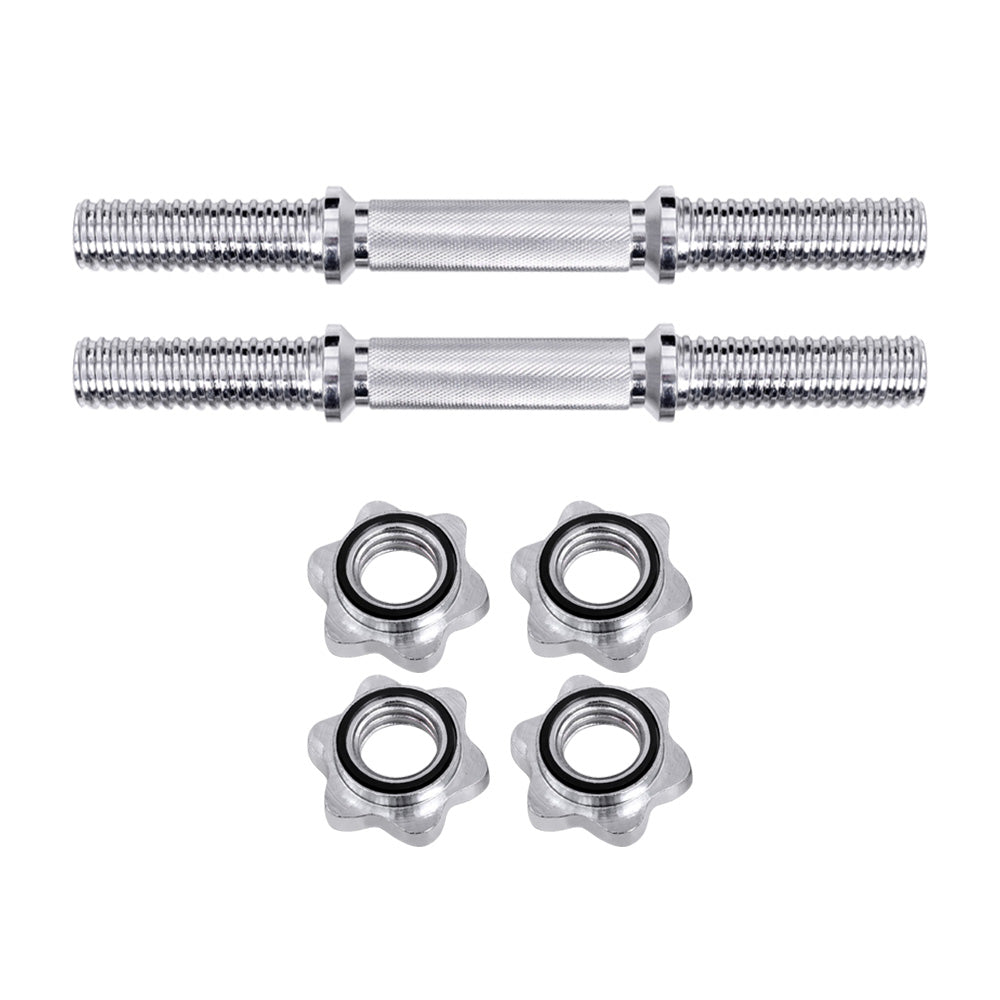 45cm Dumbbell Bar Solid Steel Pair Gym Home Exercise Fitness 150KG Capacity