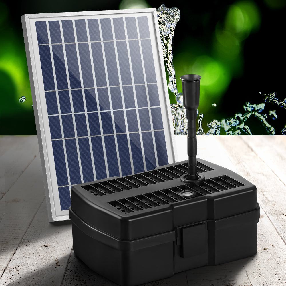 Gardeon Solar Pond Pump with Eco Filter Box Water Fountain Kit 5FT