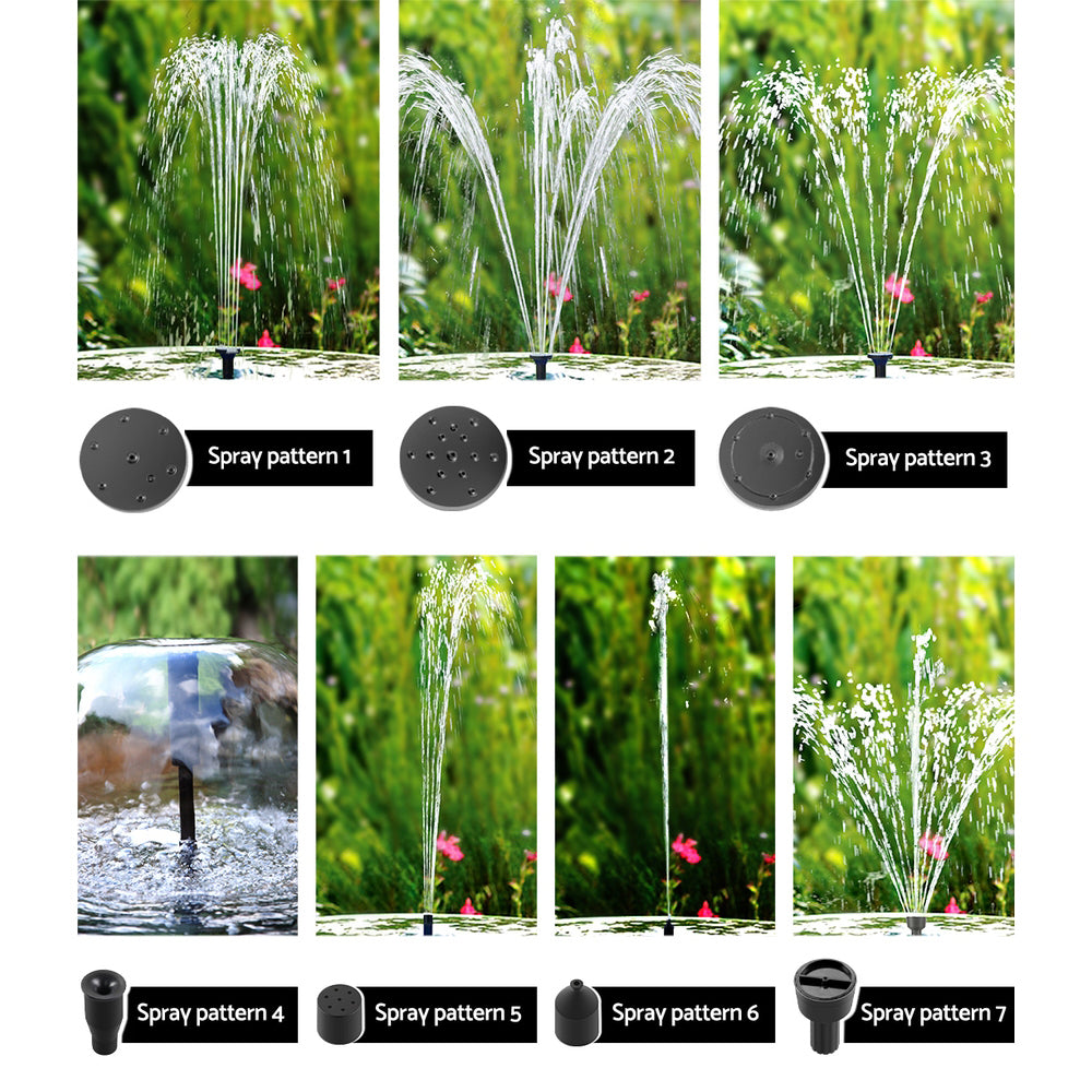 Solar Pond Pump Powered Garden Bird Bath Submersible Kit Panel Outdoor 6 FT