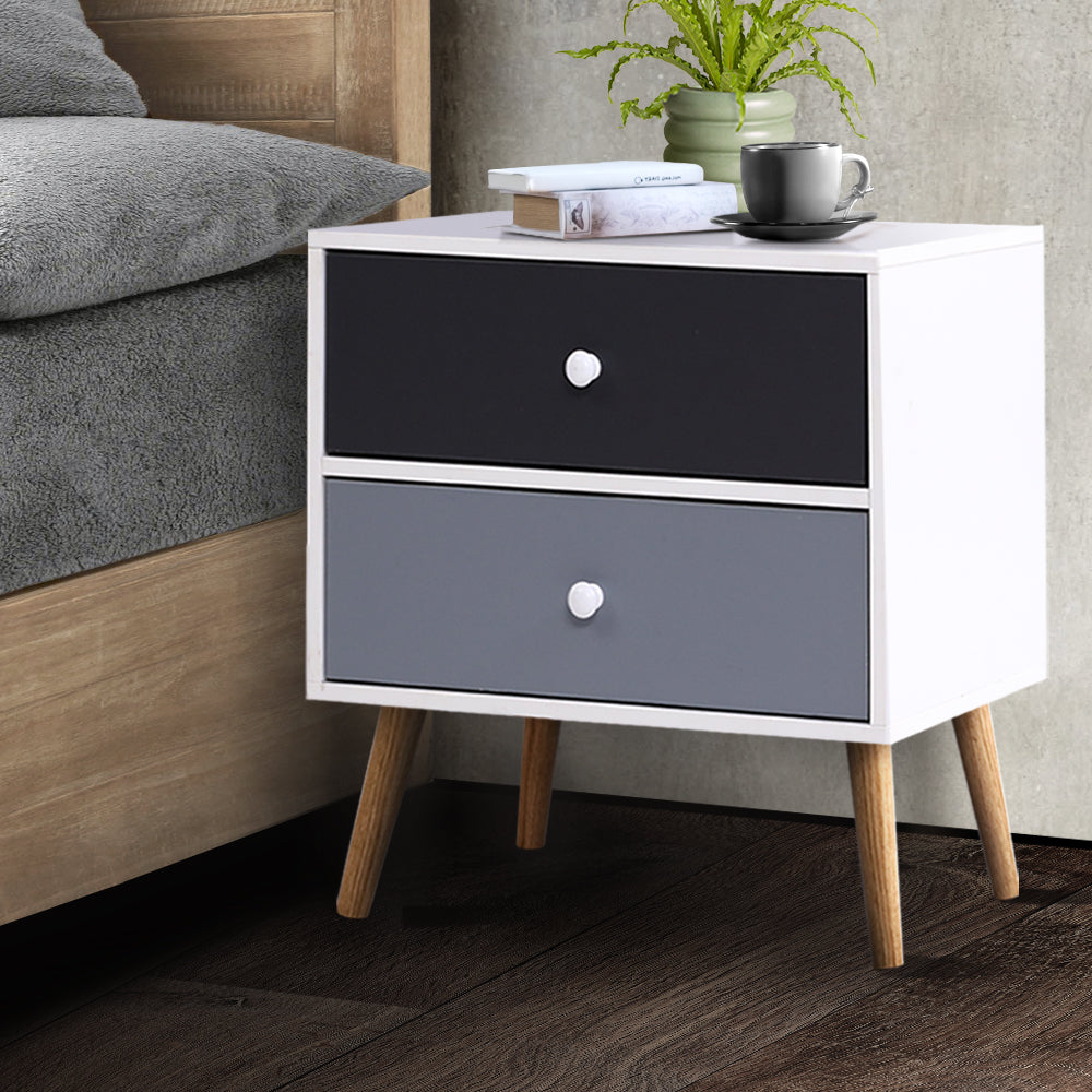 Artiss Bedside Tables Drawers Side Table Nightstand Lamp Side Storage Cabinet