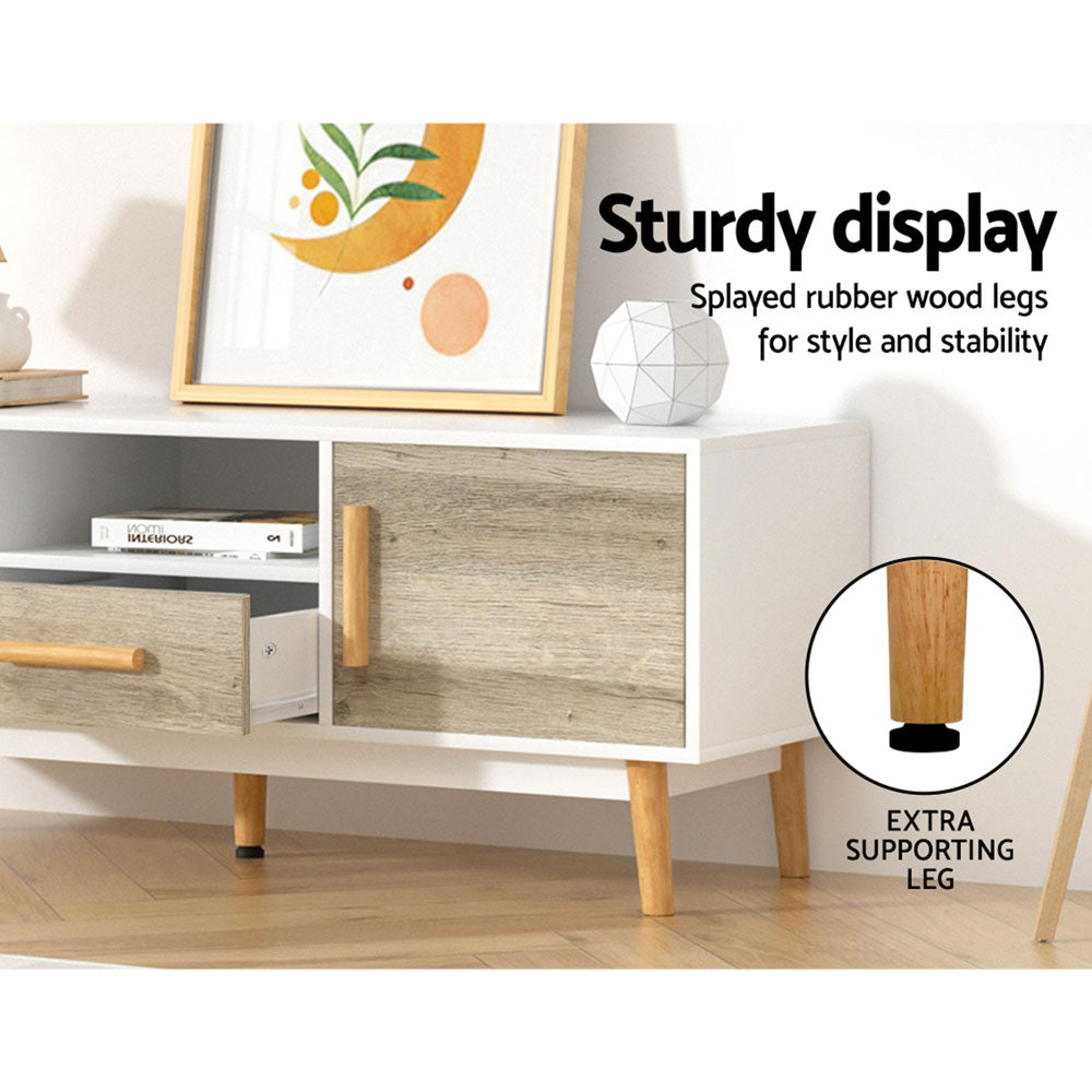 Artiss Wooden Entertainment Unit - White & Wood