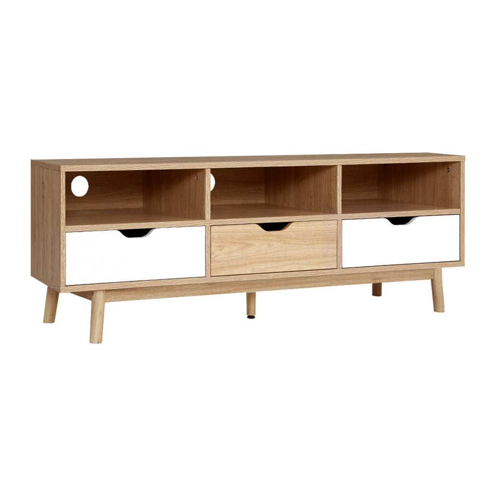 Artiss TV Cabinet Entertainment Unit Stand Wooden Storage 140cm Scandinavian