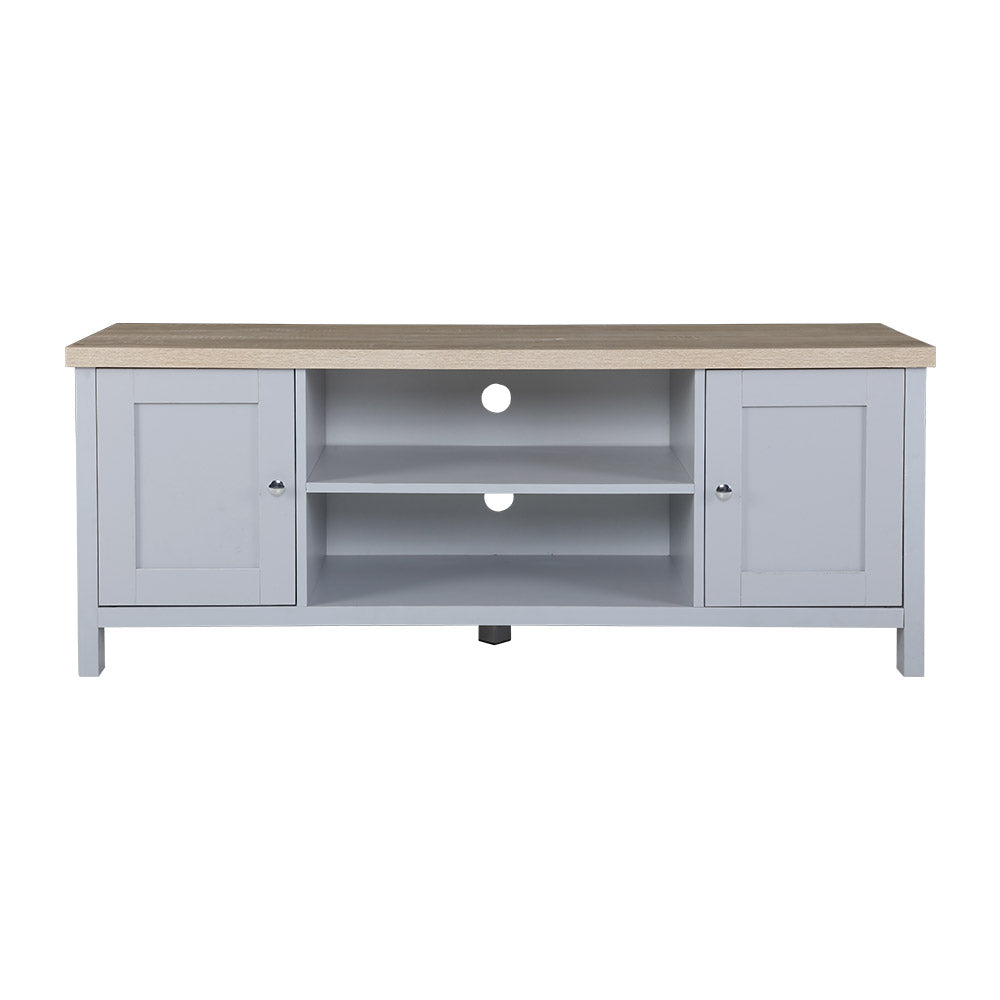 Artiss TV Cabinet Entertainment Unit Stand French Provincial Storage Shelf Wooden 130cm Grey