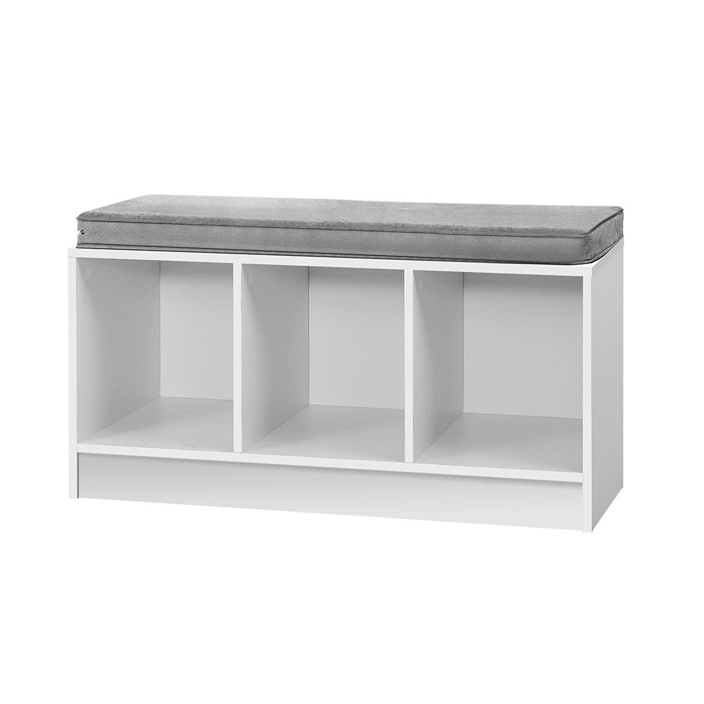 Artiss Shoe Cabinet Bench Shoes Organiser Storage Rack Shelf White Box Seat