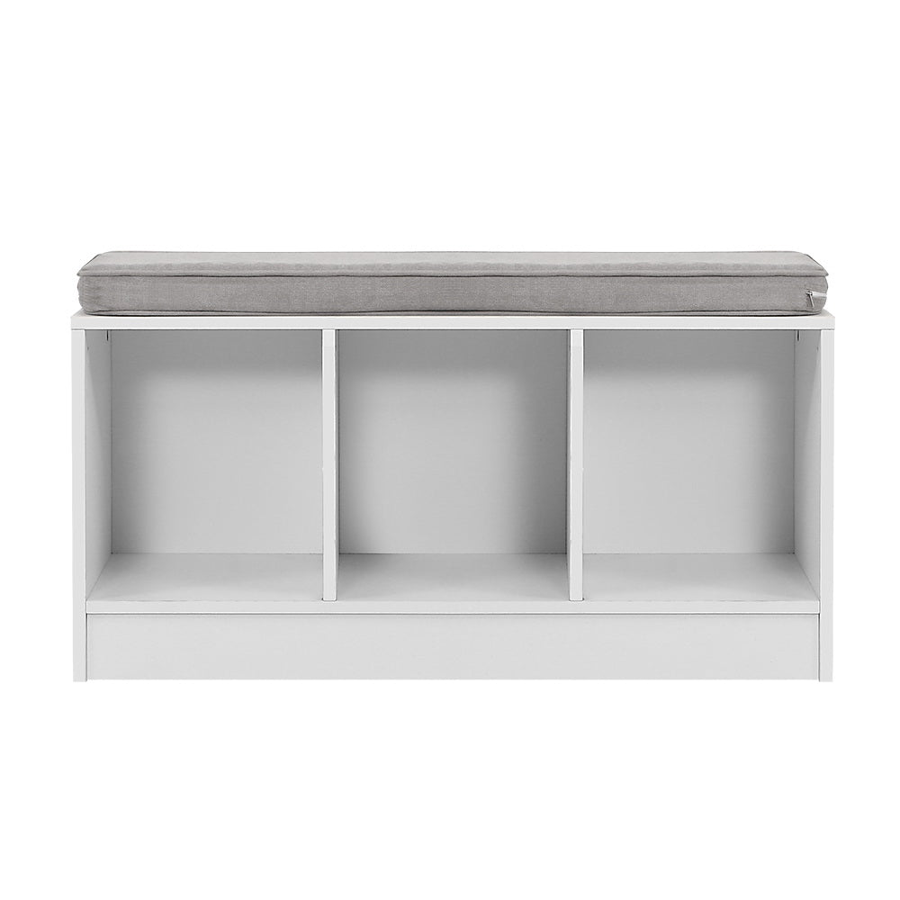 Artiss Shoe Cabinet Bench Shoes Organiser Storage Rack Shelf White Box Seat