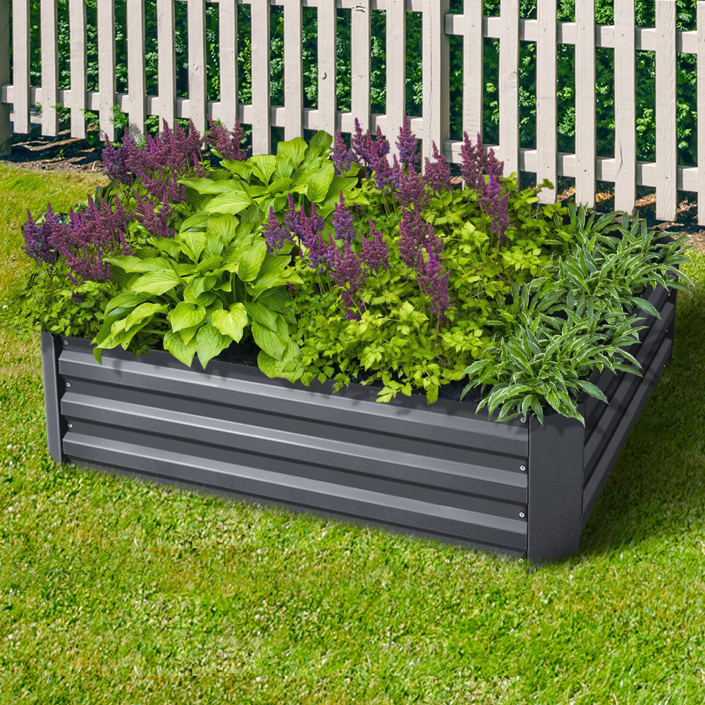 Greenfingers Garden Bed 2PCS 120X90X30CM Galvanised Steel Raised Planter