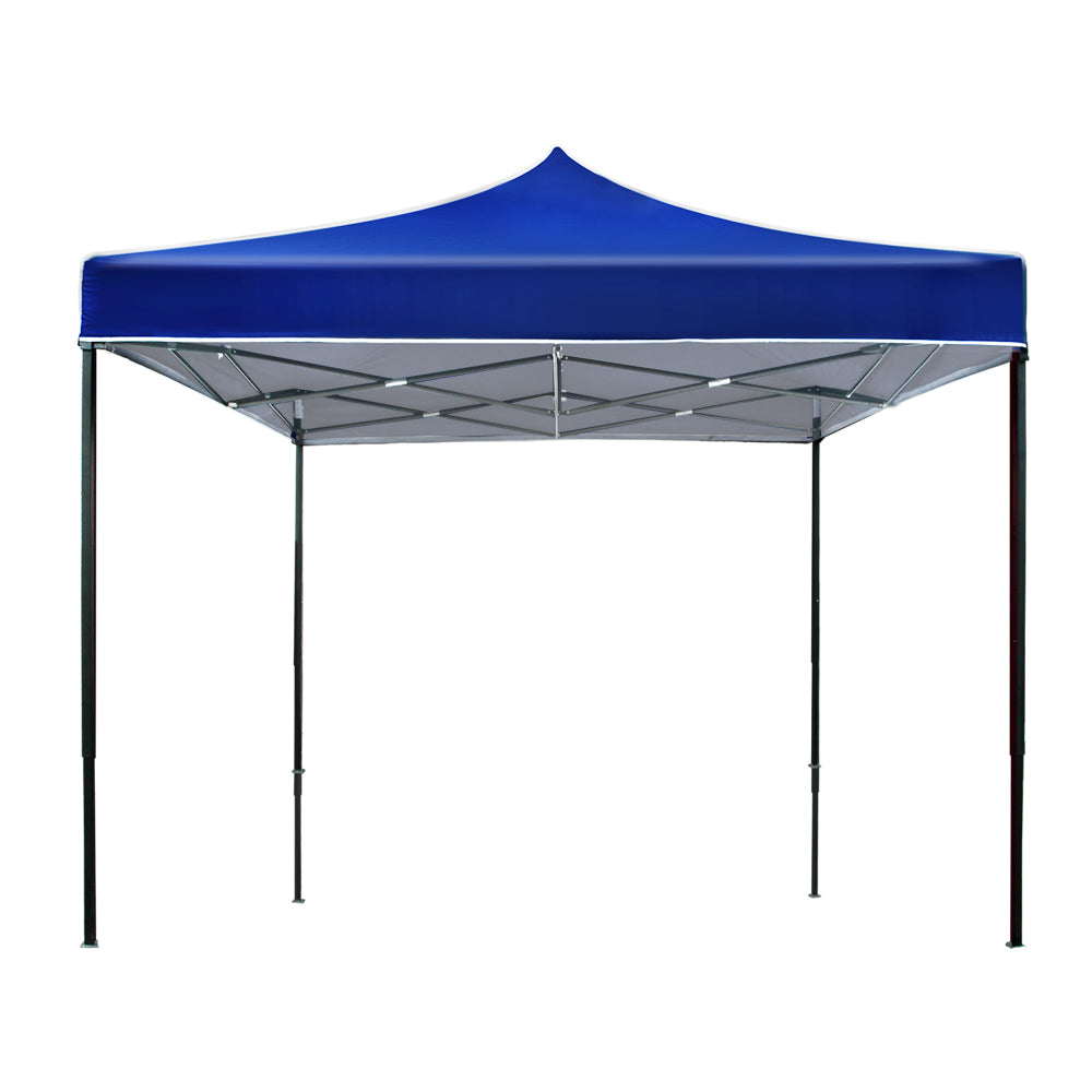 Instahut Gazebo Pop Up Marquee 3x3 Outdoor Tent Folding Wedding Gazebos Blue