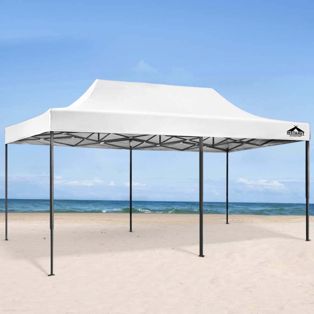 Instahut Gazebo Pop Up Marquee 3x6 Outdoor Wedding Base Pod Kit White