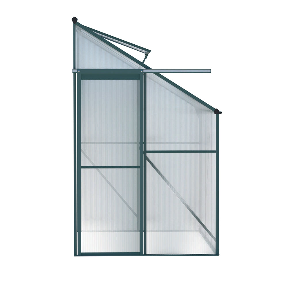 Greenfingers Greenhouse Aluminium Polycarbonate Green House Garden Shed1.9x1.27M