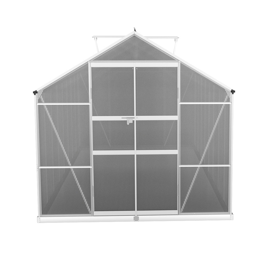 Greenfingers Aluminium Greenhouse Polycarbonate Green House Garden Shed 4.7x2.5M