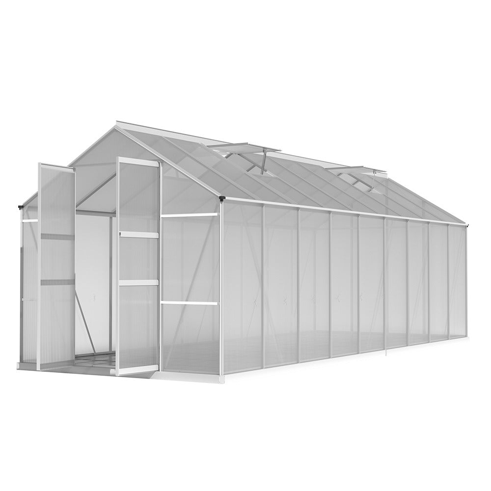 Greenfingers Aluminium Greenhouse Green House Garden Shed Double Door 5.1X2.5M