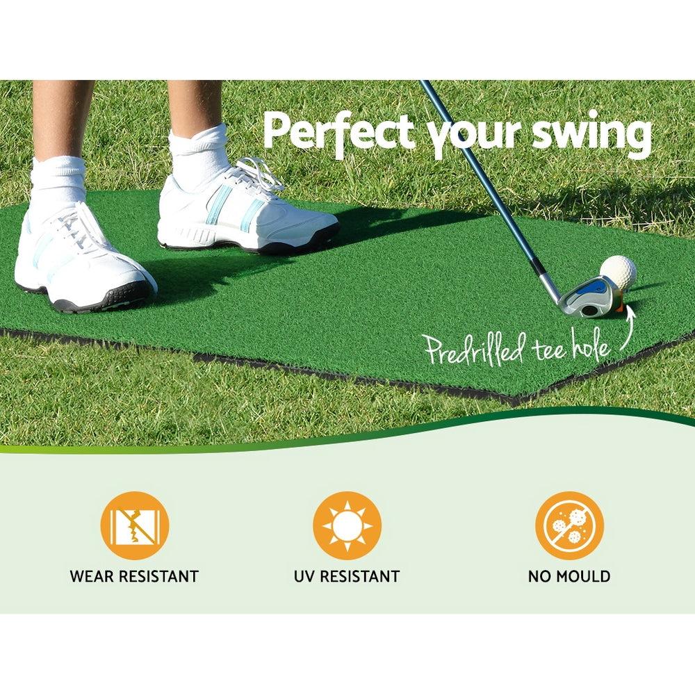 Everfit Golf Hitting Mat Portable Driving Range Practice Training Aid 80x60cm