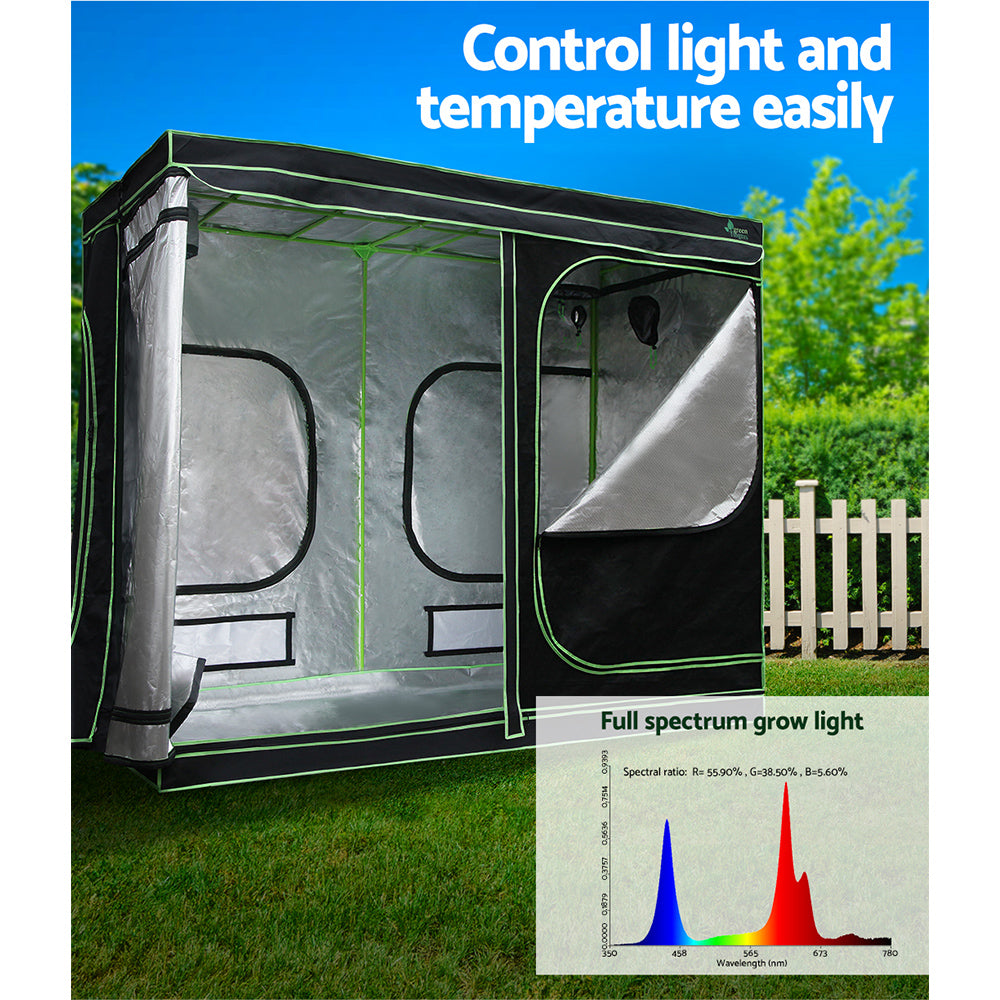 Greenfingers Grow Tent 2200W LED Grow Light Hydroponic Kit System 2.4x1.2x2M