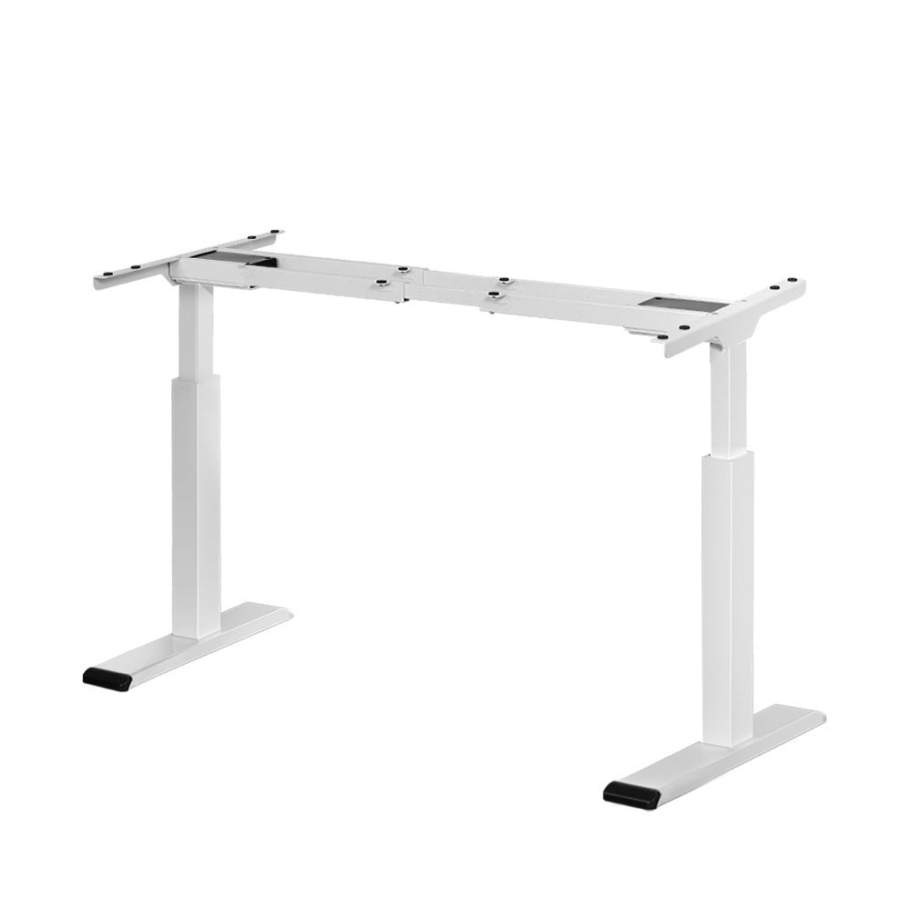 Artiss Standing Desk Sit Stand Motorised Adjustable Frame Only White Dual Motor