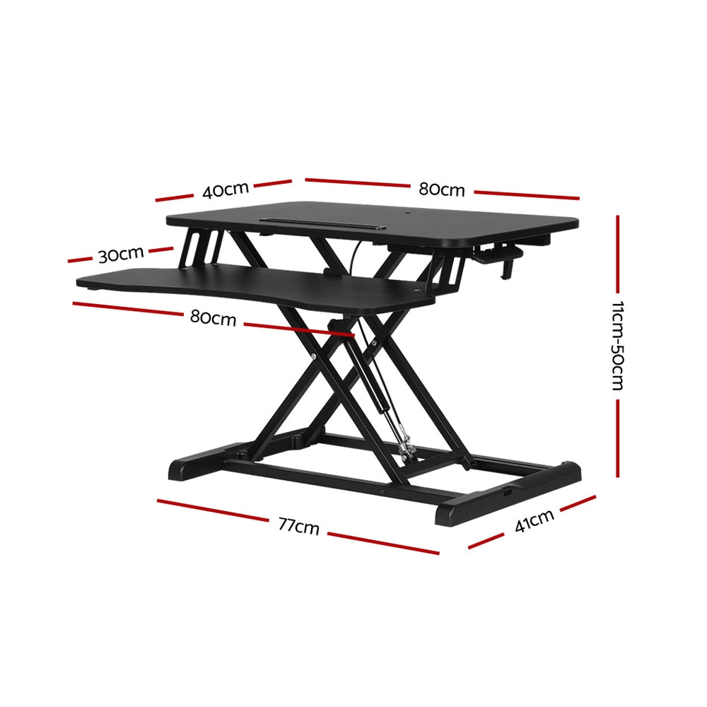 Artiss Standing Desk Riser Height Adjustable Sit Stand Computer Laptop Desktop