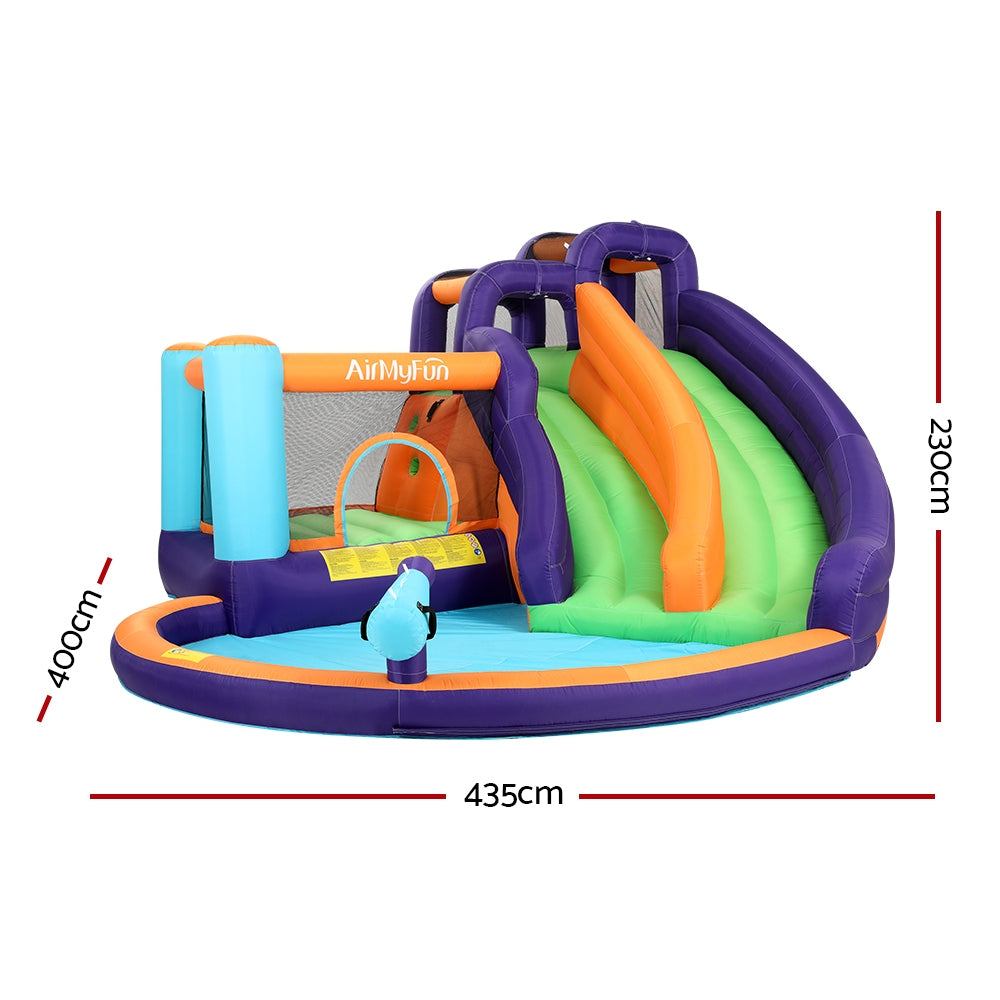 AirMyFun Inflatable Water Slide Kids Jumping Castle Splash Outdoor Double Slide