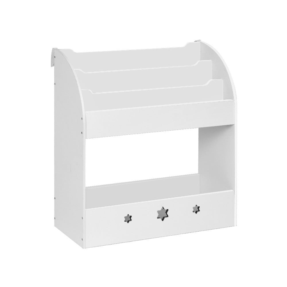 Keezi Kids Bookshelf Children Toy Storage Magazine Rack Organiser Bookcase White