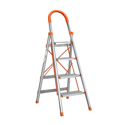 Giantz 4 Step Ladder Multi-Purpose Folding Aluminium Light Weight Non Slip Platform