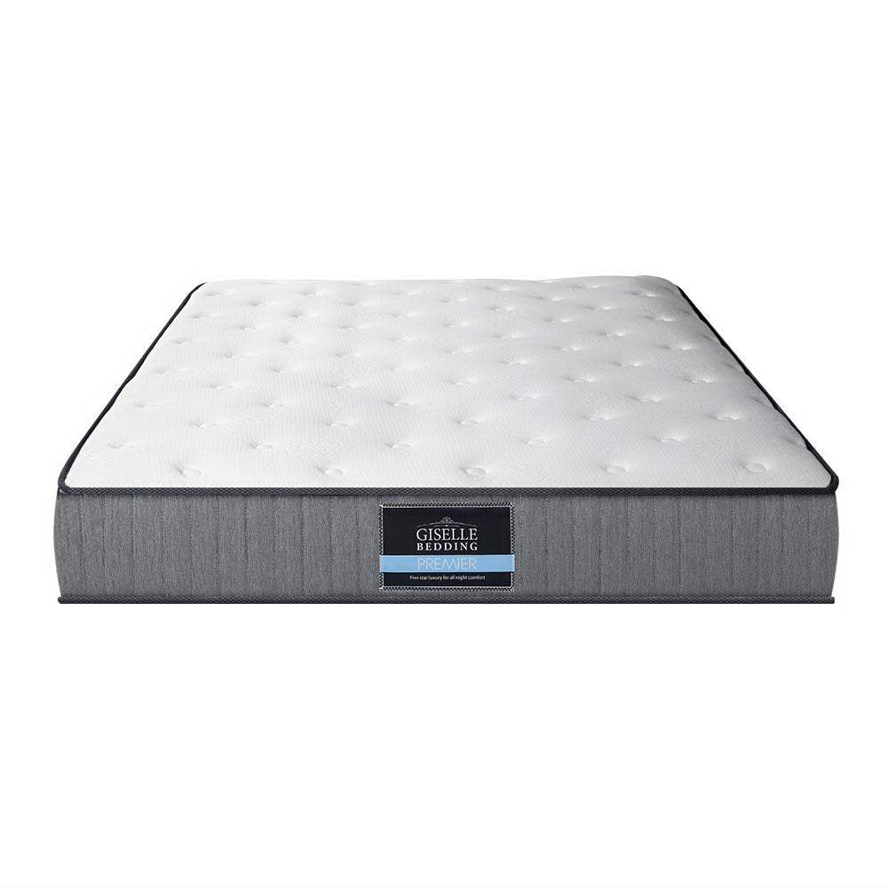 Giselle Bedding Queen Mattress Extra Firm Pocket Spring Foam Super Firm 23cm