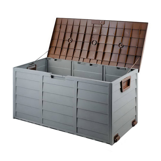 Gardeon 290L Outdoor Storage Box - Brown