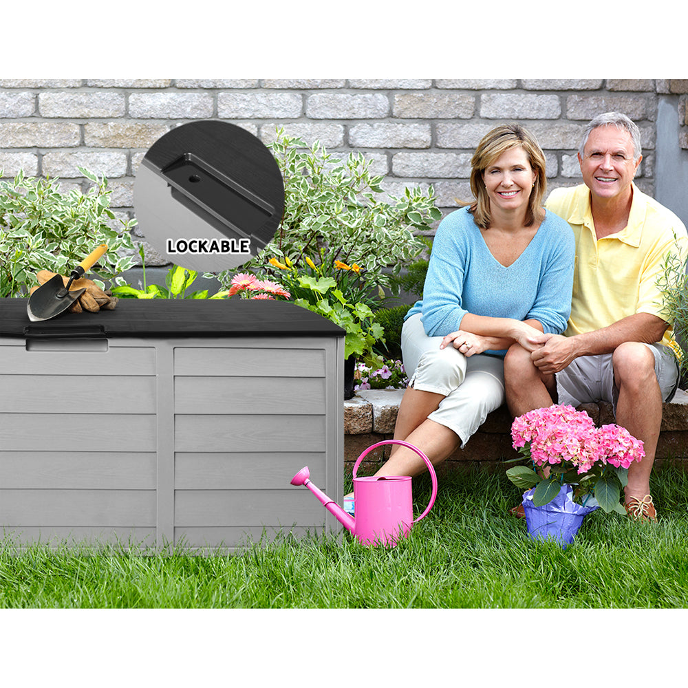 Gardeon 290L Outdoor Storage Box - Black