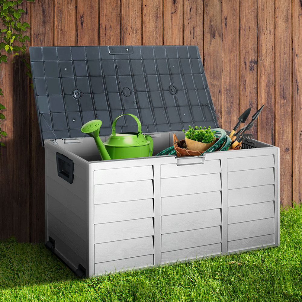 Gardeon 290L Outdoor Storage Box - Grey