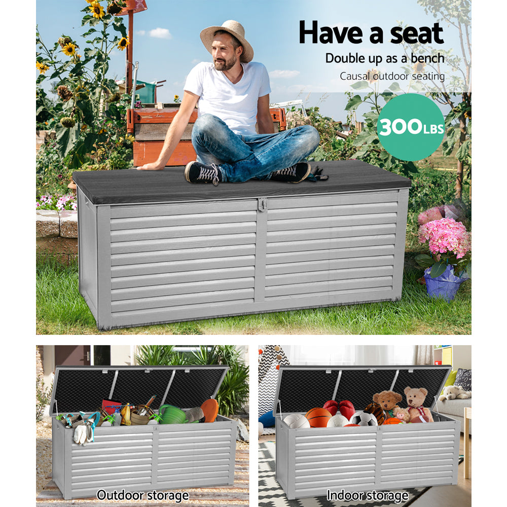 Gardeon Outdoor Storage Box Bench Seat 390L