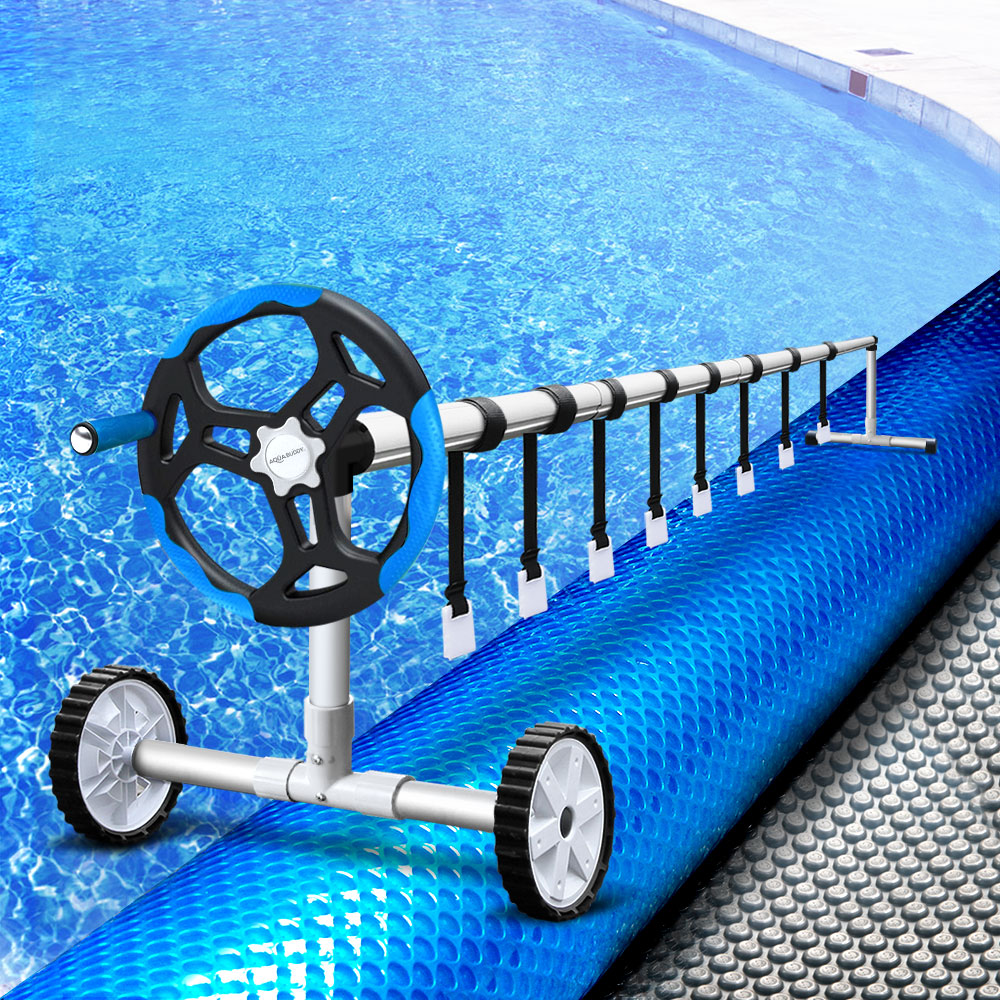 Aquabuddy Pool Cover Roller Solar Blanket Bubble Heater Covers Swimming 8.5x4.2m