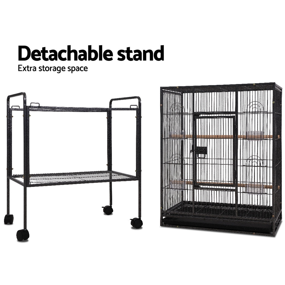 i.Pet Bird Cage Pet Cages Aviary 144CM Large Travel Stand Budgie Parrot Toys