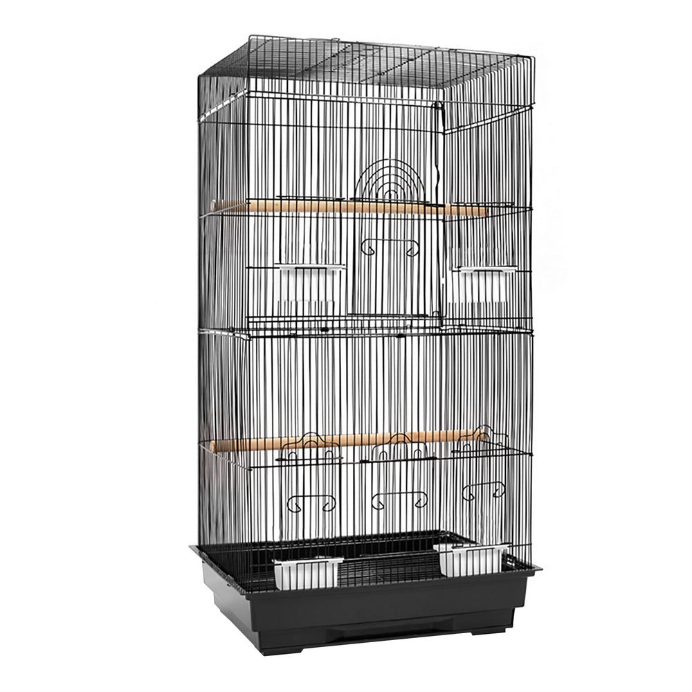 i.Pet Medium Bird Cage with Perch - Black