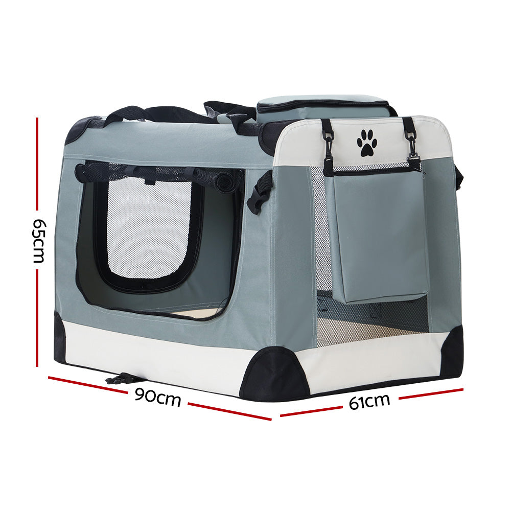 i.Pet Pet Carrier Soft Crate Dog Cat Travel Portable Cage Kennel Foldable 2XL